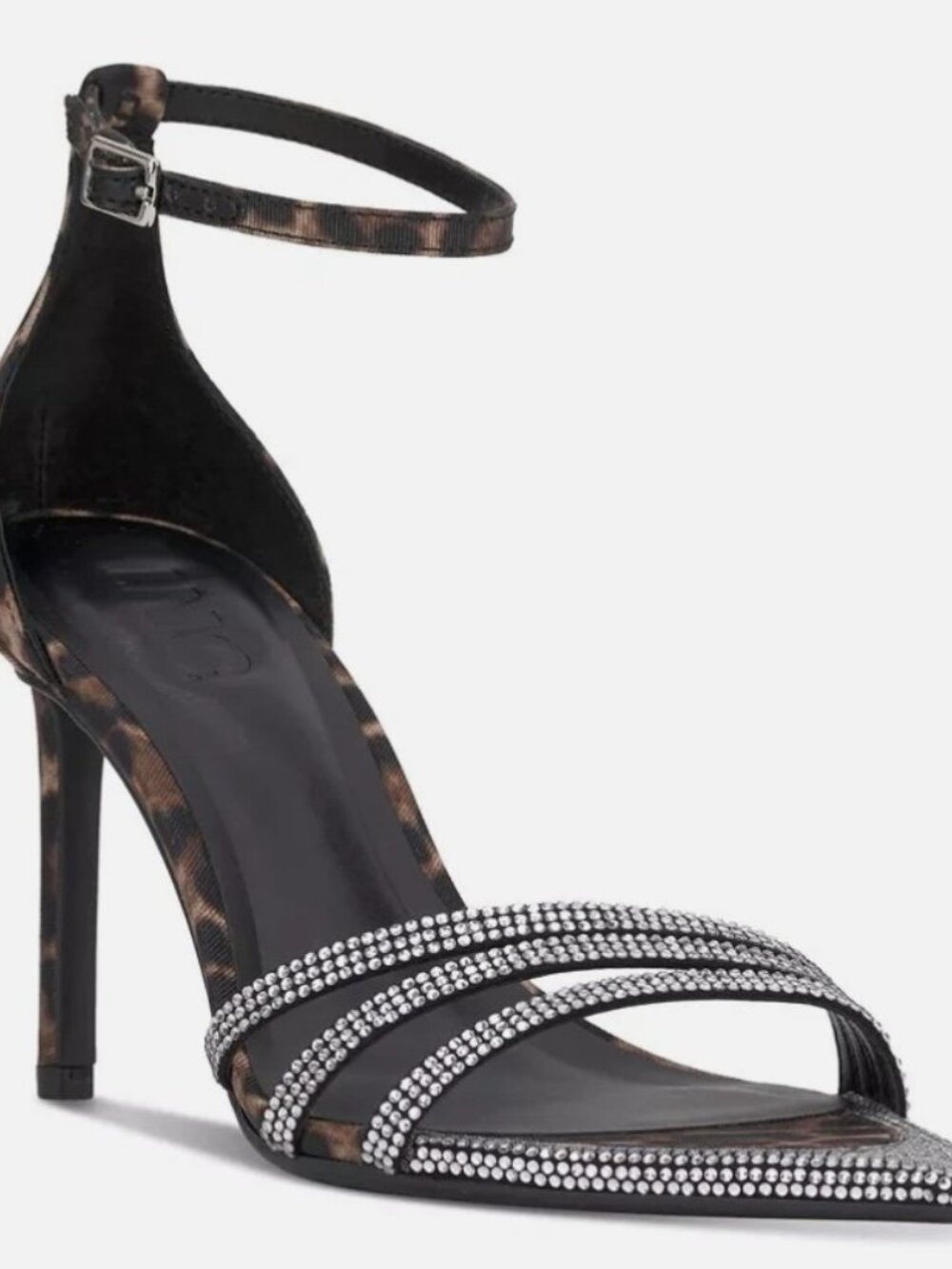 INC Womens Kadira Embellished Stiletto Sandals Leopard 8 NIB  $99 Retail